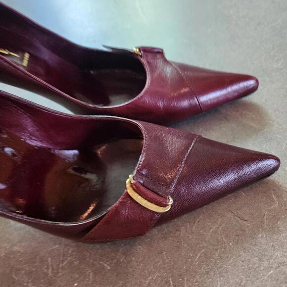 NWOB CASADEI 11 beautiful pointed stilletto heels deep wine color flawless new - Picture 4 of 9